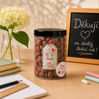 Dóza Mandle v hořké čokoládě a v kakau 650g